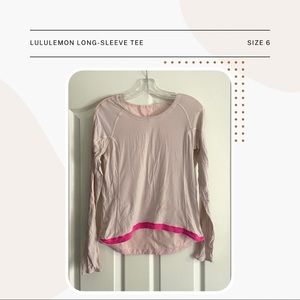 lululemon pink long sleeve tee